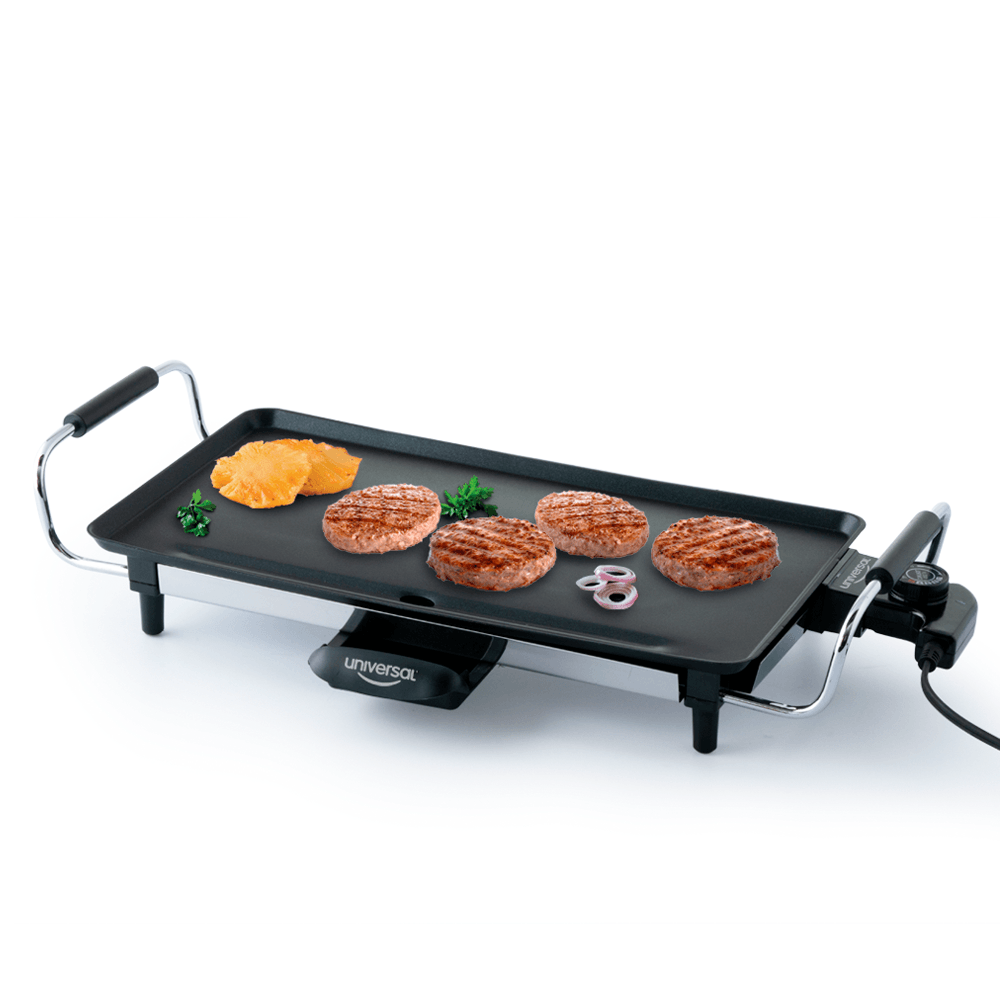 Plancha Asadora con Superficie Antiadherente, asas frías al tacto y Control de Temperatura
