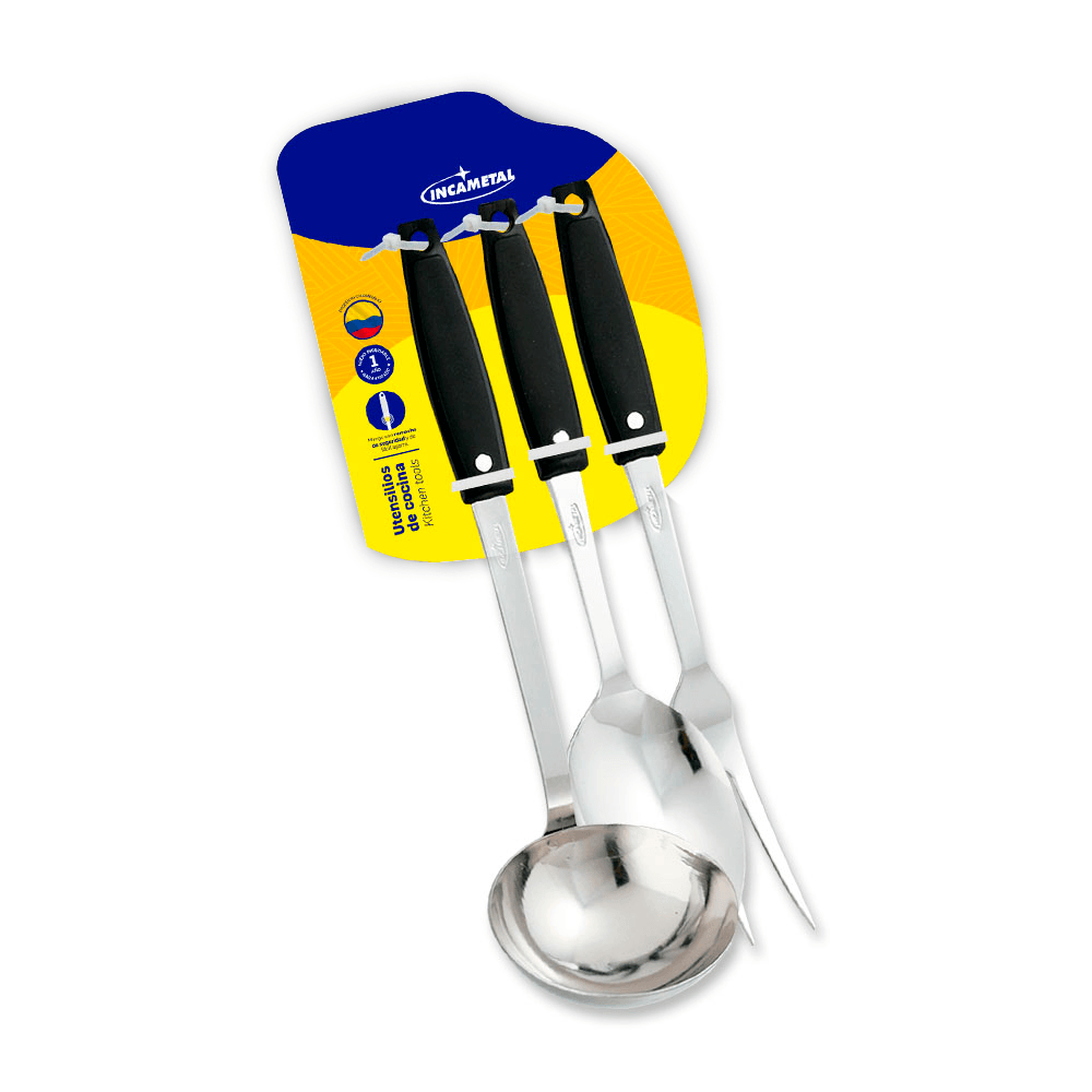 Set cucharon + cuchara+ tenedor mil