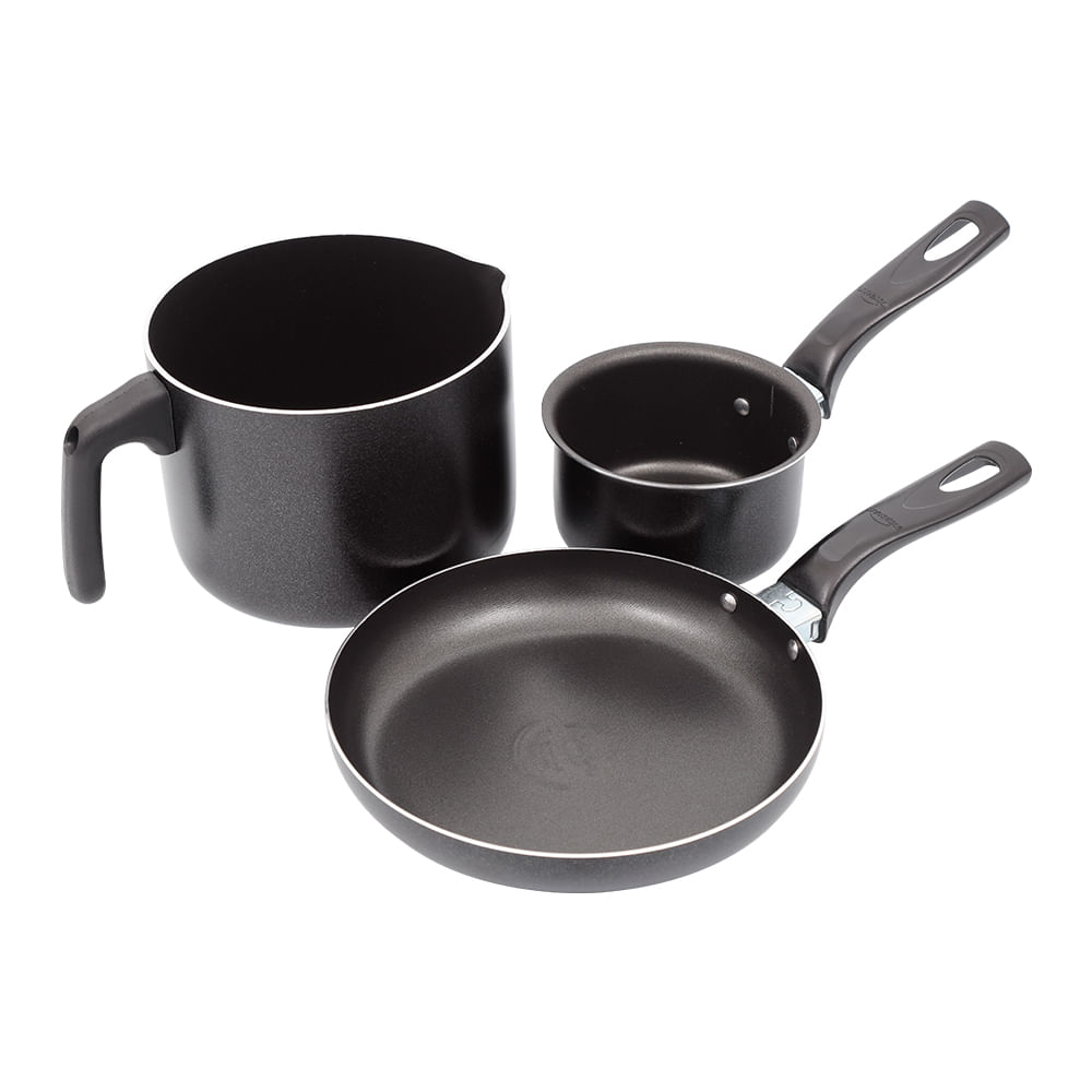 SET INFALTABLE: SARTEN 18CM + JARRO LECHERO + PEROL 10 CM