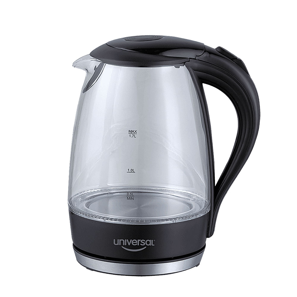 Tetera eléctrica de vidrio 1.7L 1000W