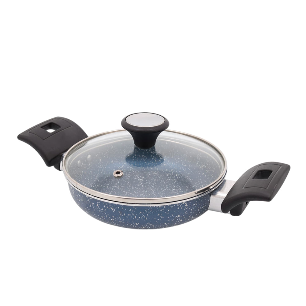 CACEROLA AMATISTA 16 CM CON MANGO + TAPA DE VIDRIO