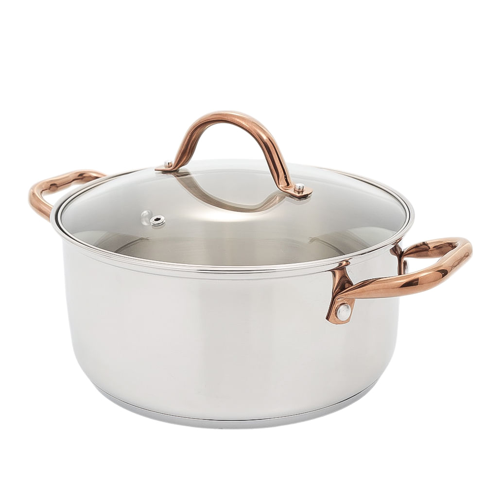 Olla Zafiro 24 cm + tapa de vidrio