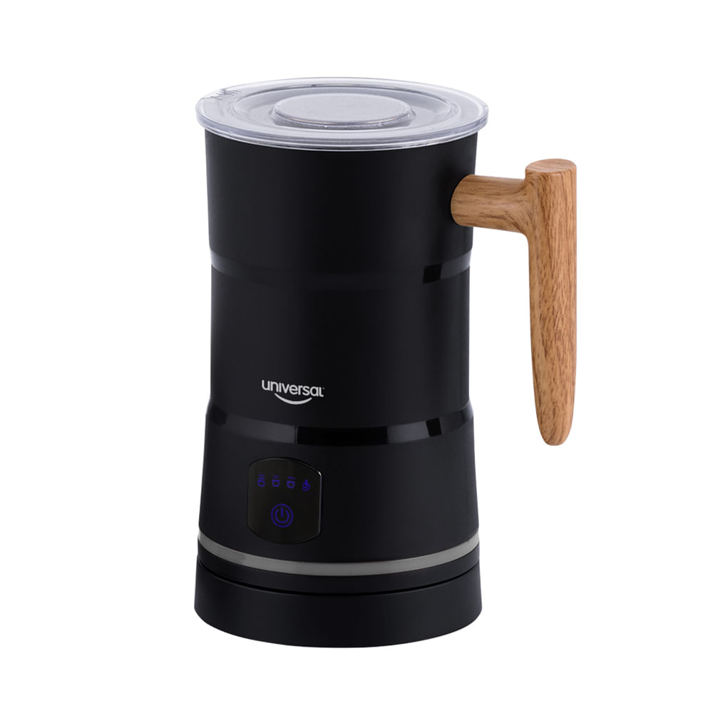 Chocolatera Eléctrica Rustik Black UNIVERSAL, 4 funciones. Jarra desmontable, capacidad para 2 tazas, prepara tus bebidas en barra o en polvo.