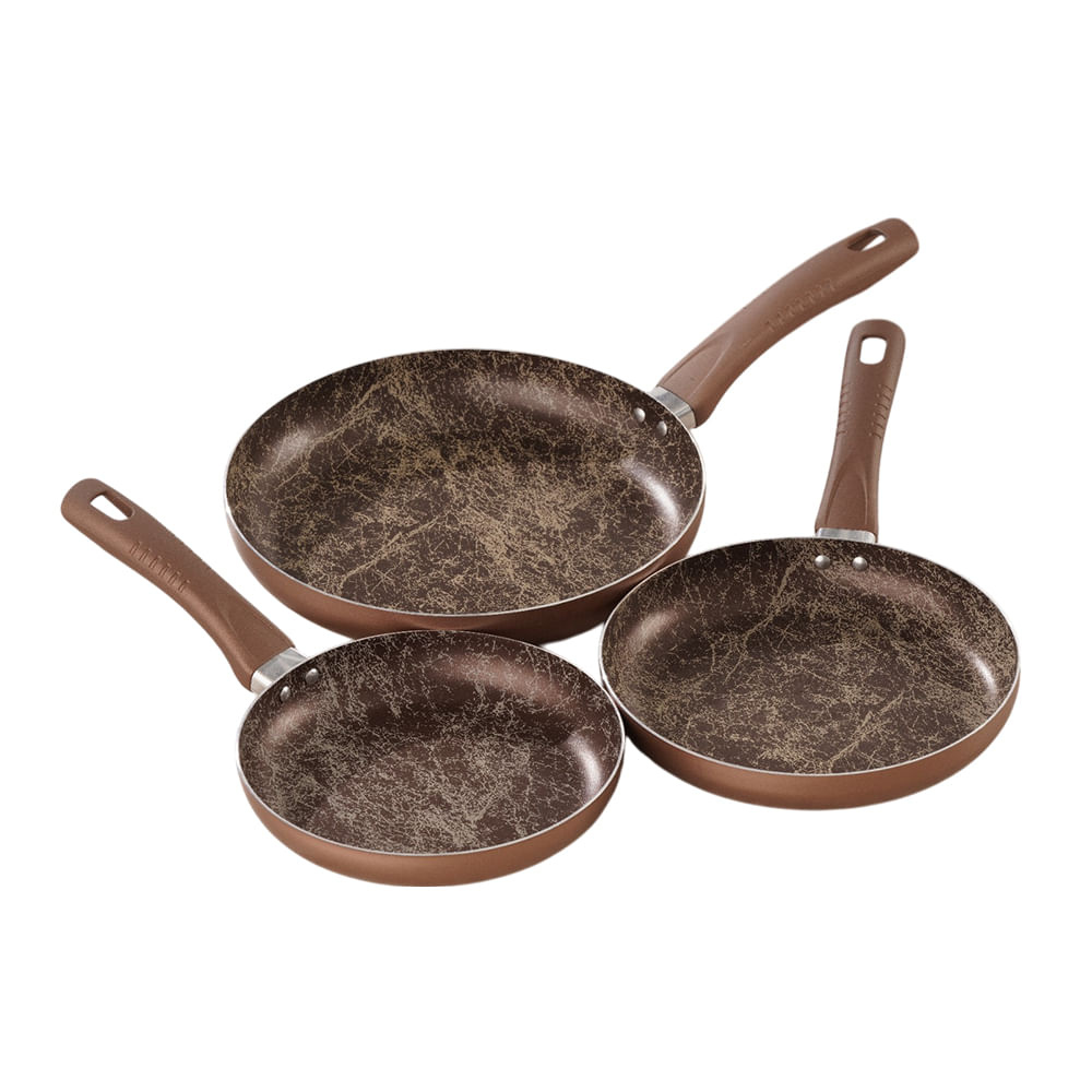 Set de sartenes Ambar 18,20, 24 cm sin tapa