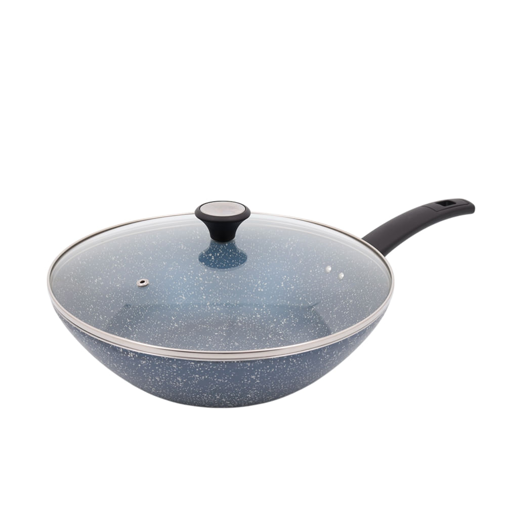 Wok Amatista 24 cm + tapa de vidrio
