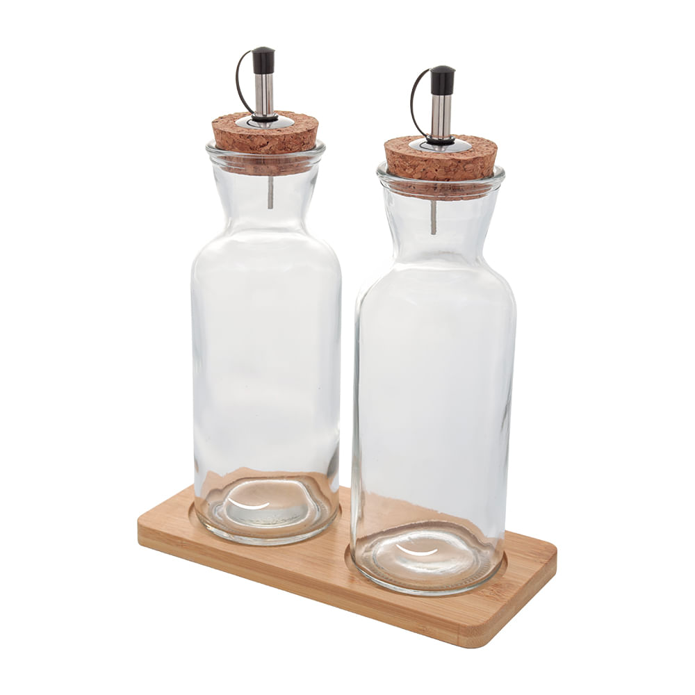 Set x2 Aceitera y vinagrera vitro UNIVERSAL