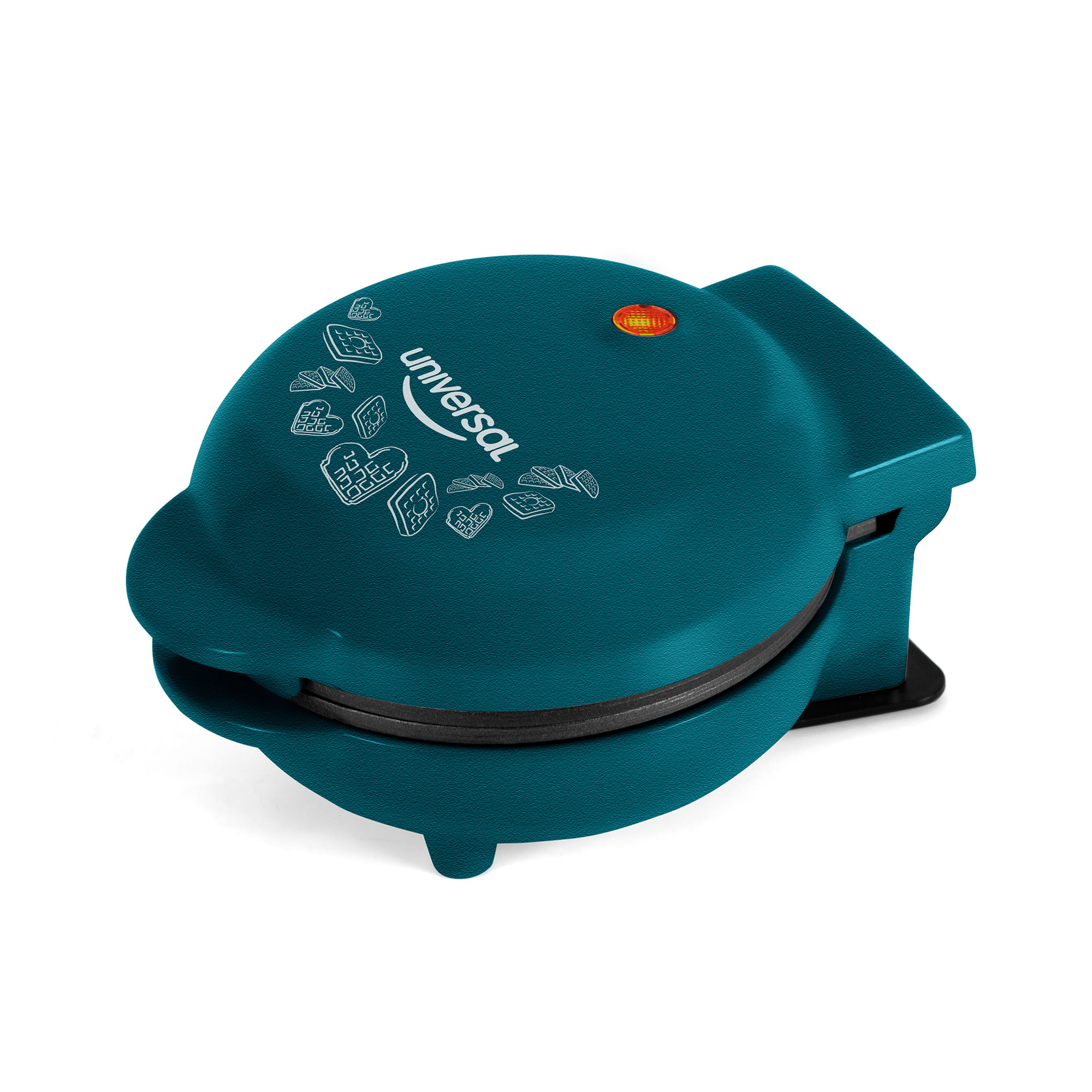 Mini waflera turquesa UNIVERSAL snacks y desayunos en instantes