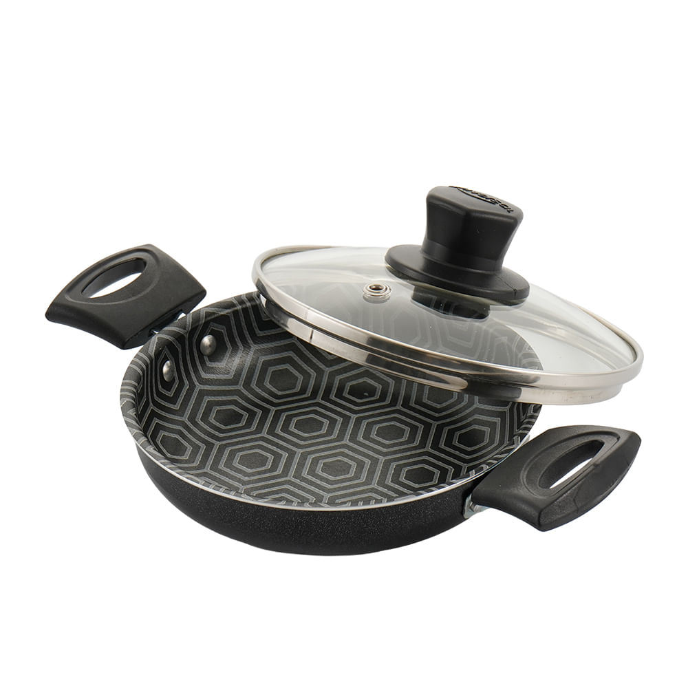 CACEROLA 6 ULTRA 14 CM CON ASAS MAS TAPA DE VIDRIO