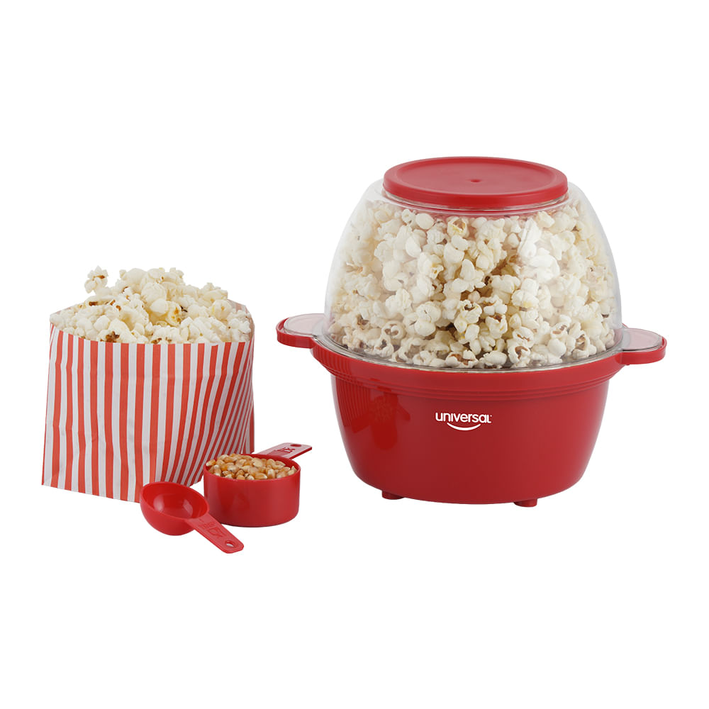 Crispetera Bowl Roja UNIVERSAL, tazón 2 en 1 usalo como recipiente para servir