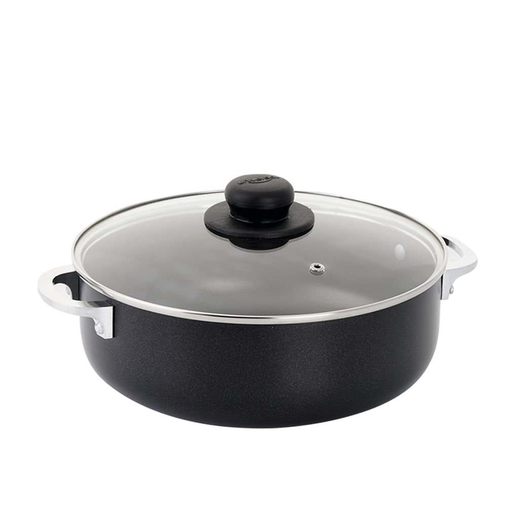 Caldero Antiadherente 20 cm + tapa de vidrio
