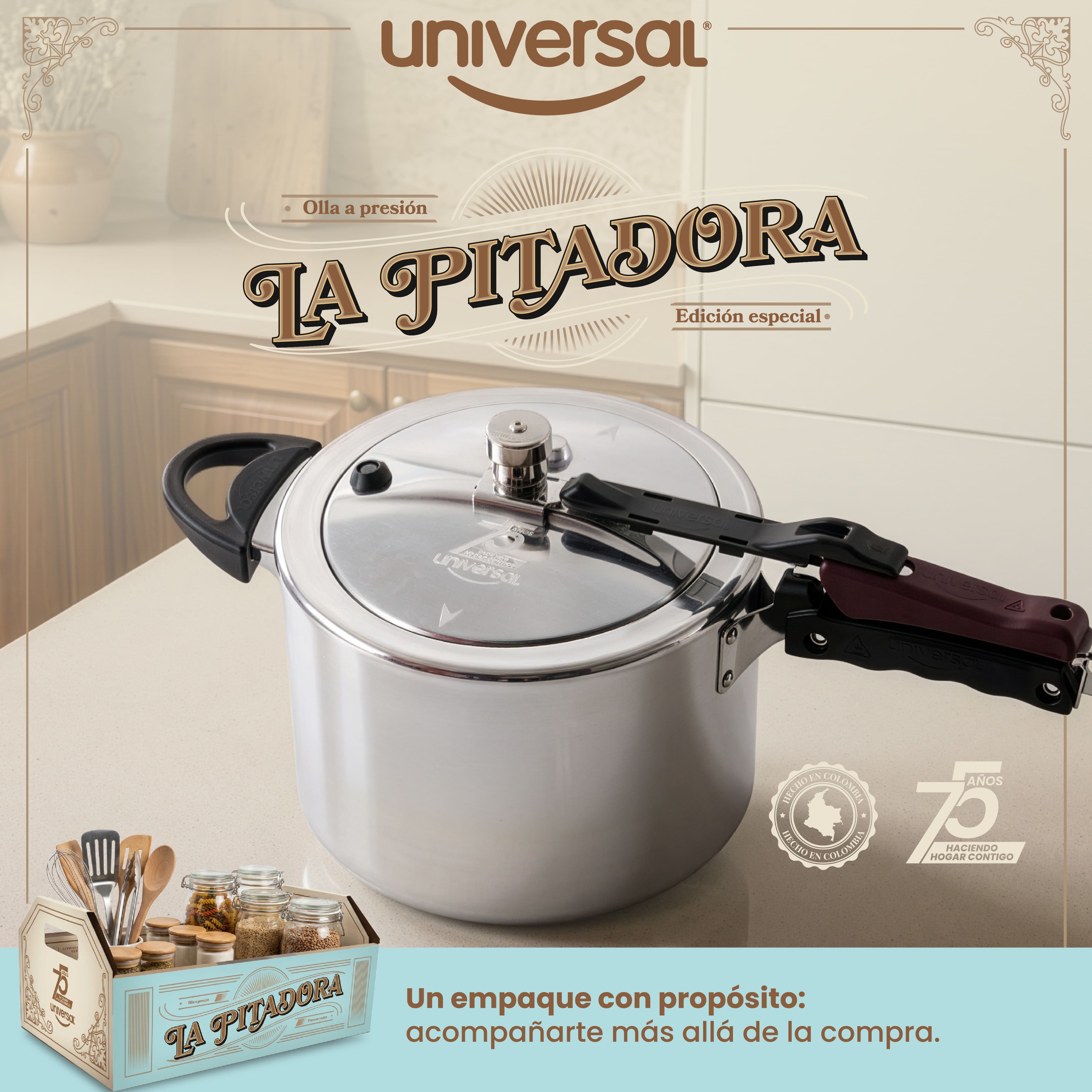 Olla a presión Tradicional Universal edición especial, 75 años cocinando juntos